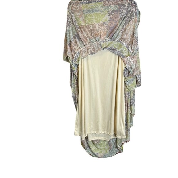 Tribal Floral Tiered Spaghetti Strap Colorful Maxi Dress Sz XXL‎ Stretchy Lined - Picture 6 of 6